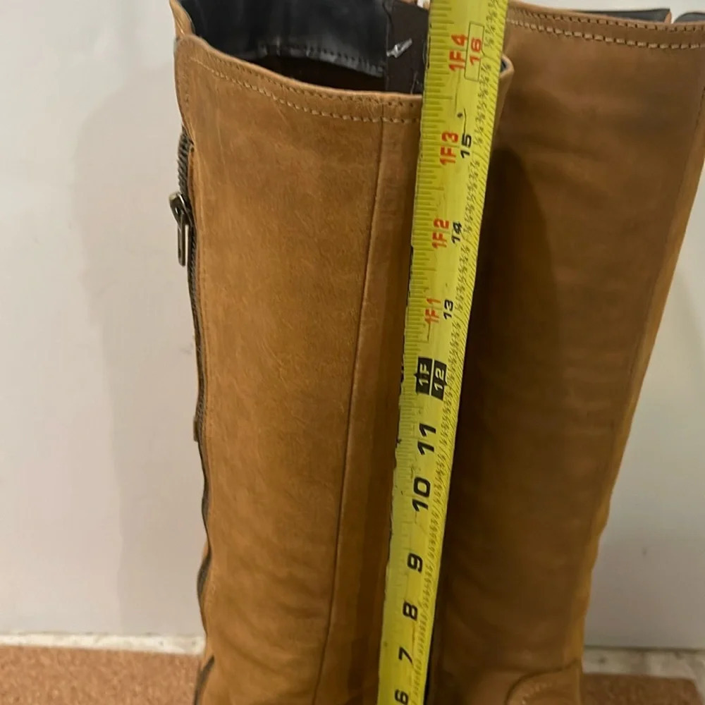 Vintage Levi’s Leather tan block heel riding western cowgirl cowboy boots sz 6 - Picture 16 of 17